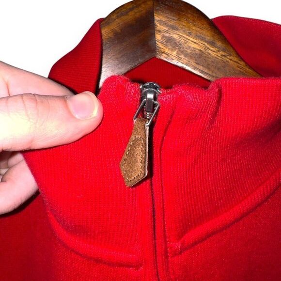 Polo Ralph Lauren Ralph Red 1/4 Zip Sweater Size L - Picture 4 of 8